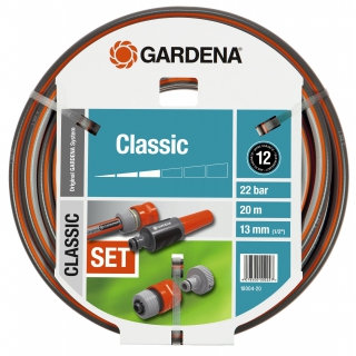 Шланг садовый поливочный Gardena Classic, 1/2", 20, комплект