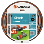 Шланг садовый поливочный Gardena Classic, 1/2", 20, комплект