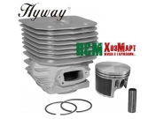 Поршнева Hyway D60 Nikasil MoS2 до бензорізів Husqvarna 3120K, 3122K, K1250, K1260