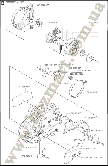 Крышка тормоза цепи Husqvarna 340