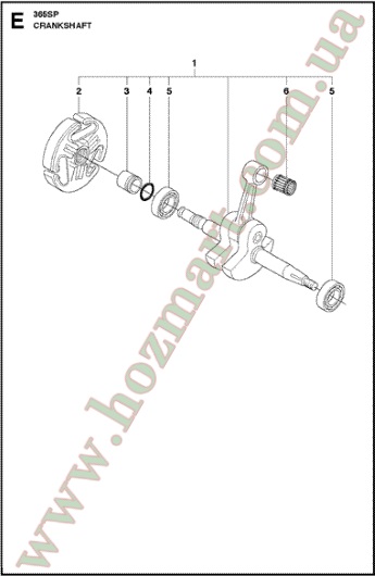 Коленвал Husqvarna 365