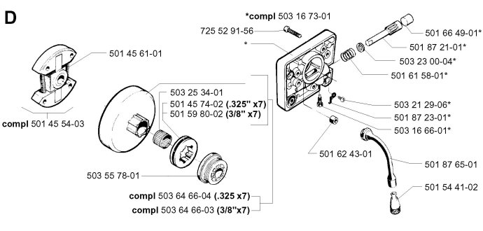 Барабан сцепления для бензопил Hu, 5036466-04