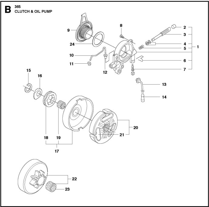 Барабан зчеплення 3/8"x8 до бензопил Hu, 5038617-03