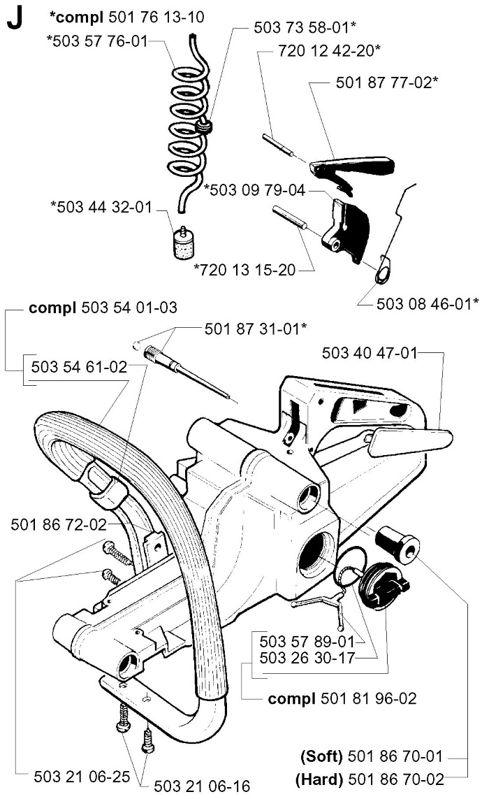 Виброизолятор (амортизатор) для бензопил Hu, 5018670-01