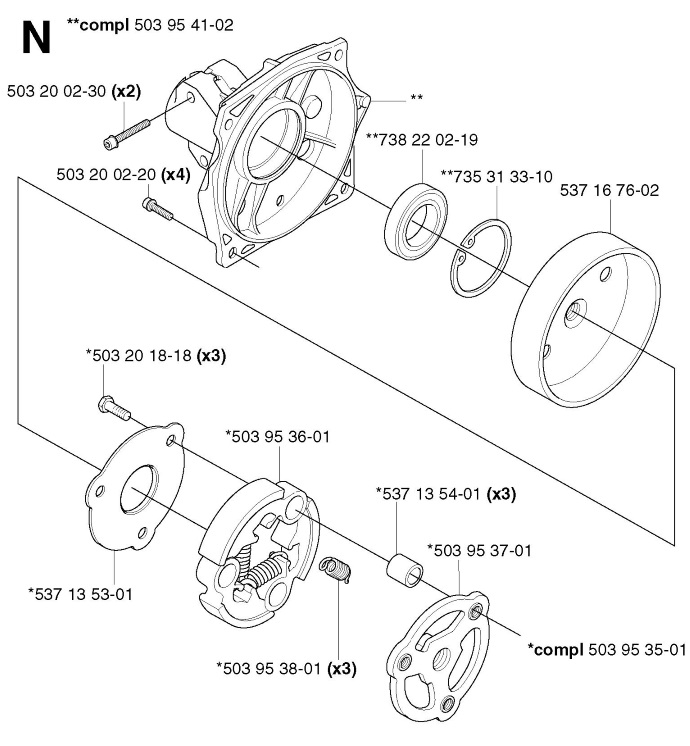 Подшипник верхнего редуктора 6202-QE6 MFG SKF для мотокос Hu, 7382202-19