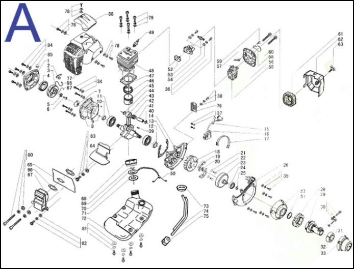 Деталювання мотокоси Sadko GTR-2100