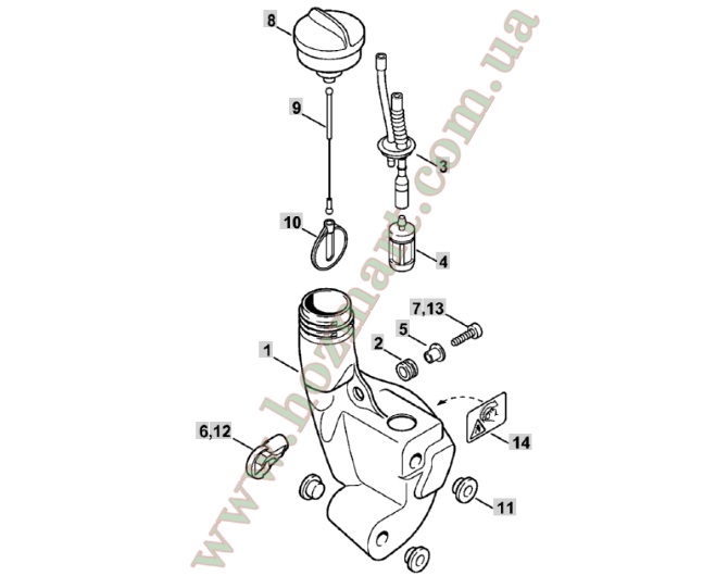 Бензобак Stihl FS 55