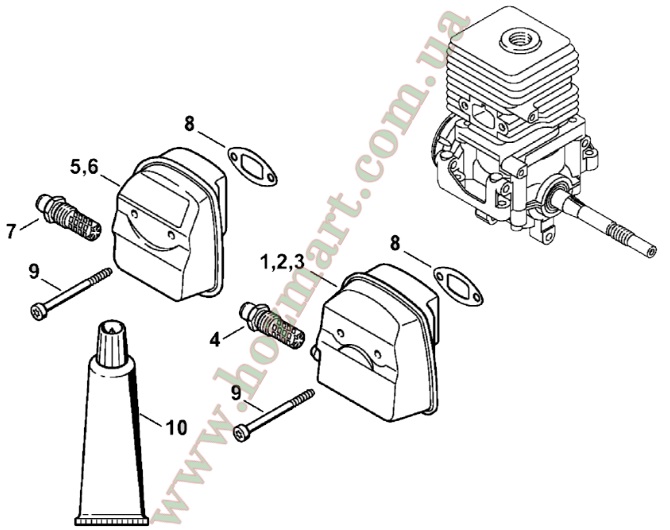 Глушитель Stihl FS 55